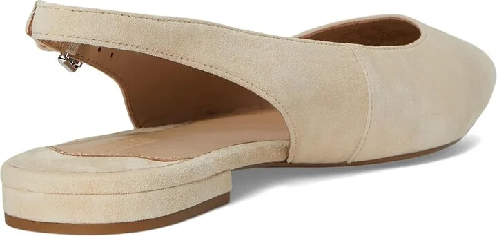 Lauren Ralph Lauren Londyn Suede Slingback Flat Women's Flat Shoes Sand Dune : 8 B - Medium - Image 4