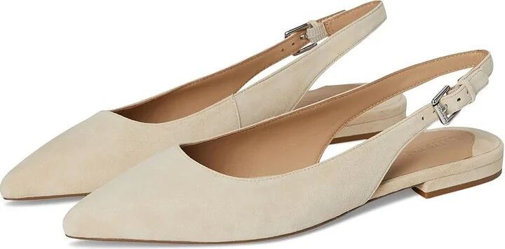 Lauren Ralph Lauren Londyn Suede Slingback Flat Women's Flat Shoes Sand Dune : 8 B - Medium