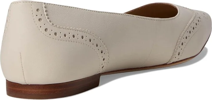Lauren Ralph Lauren Loraine Nappa Leather Ballet Flat Women's Shoes Soft White/Soft White : 6.5 B - Medium - Image 4
