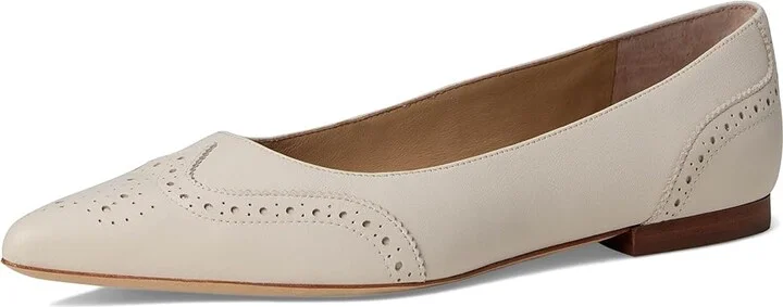 Lauren Ralph Lauren Loraine Nappa Leather Ballet Flat Women's Shoes Soft White/Soft White : 6.5 B - Medium - Image 5
