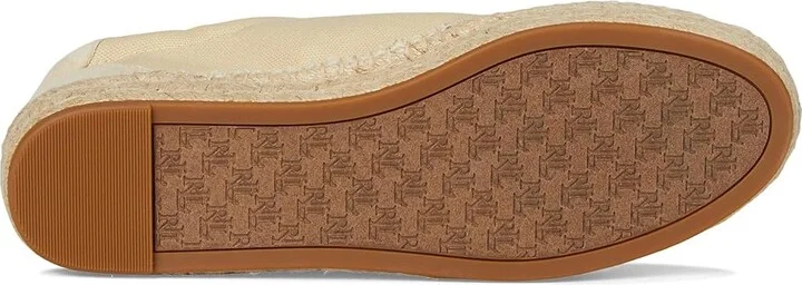Lauren Ralph Lauren Luize Canvas And Suede Espadrille Sneakers Women's Shoes Sand/Sand : 8 B - Medium, Canvas/Suede - Image 3