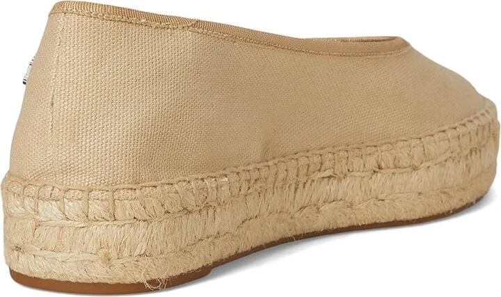 Lauren Ralph Lauren Luize Canvas Ballet Espadrille Women's Shoes Sand Dune/Sand Dune : 5.5 B - Medium, Leather/Rubber - Image 4