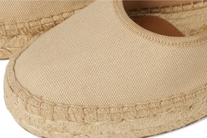 Lauren Ralph Lauren Luize Canvas Ballet Espadrille Women's Shoes Sand Dune/Sand Dune : 5.5 B - Medium, Leather/Rubber - Image 7