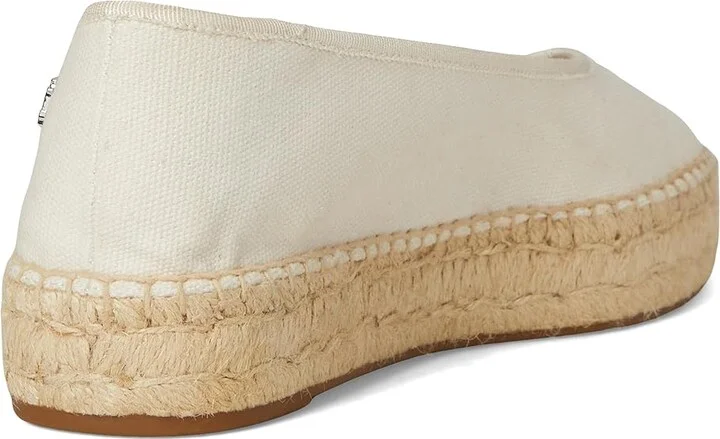 Lauren Ralph Lauren Luize Canvas Ballet Espadrille Women's Shoes Soft White/Soft White : 7 B - Medium, Leather/Rubber - Image 4