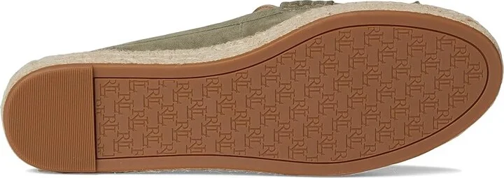 Lauren Ralph Lauren Luize Suede Loafers Espadrille Women's Shoes Sage Green : 7 B - Medium, Leather/Rubber/Suede - Image 3