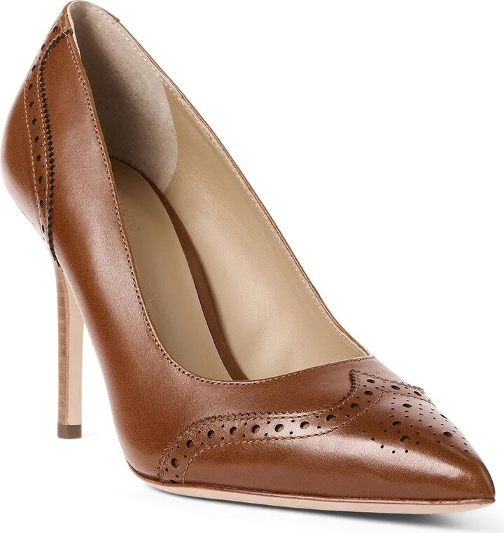Lauren Ralph Lauren Lynden Pump Deep Saddle Tan 10 B (M)