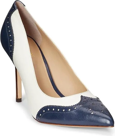 Lauren Ralph Lauren Lynden Women's Shoes French Navy : 11 B - Medium, Leather