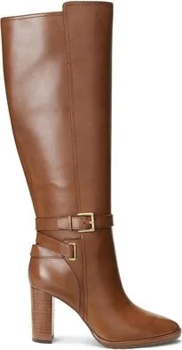 Lauren Ralph Lauren Manchester Burnished Leather Tall Boot Woman Boot