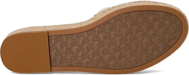 Lauren Ralph Lauren Polly Cross-dyed Canvas Espadrille Women's Wedge Shoes Natural/Buff : 10 B - Medium, Textile - Image 3