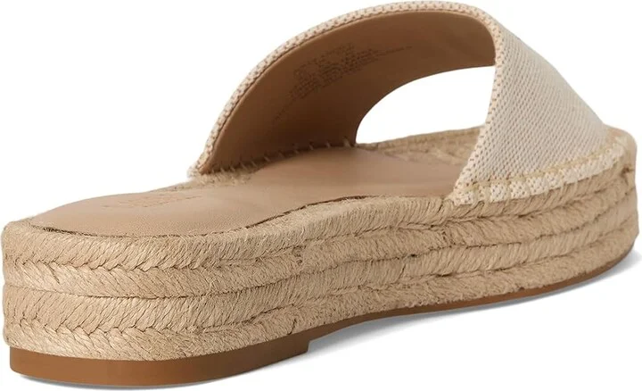 Lauren Ralph Lauren Polly Cross-dyed Canvas Espadrille Women's Wedge Shoes Natural/Buff : 10 B - Medium, Textile - Image 4