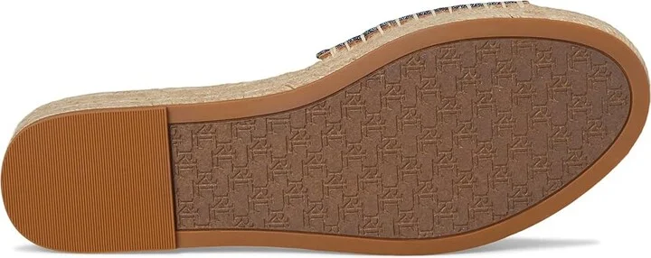 Lauren Ralph Lauren Polly Washed Denim Espadrille Women's Wedge Shoes Oxford Blue : 9 B - Medium, Leather - Image 3