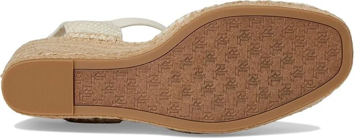 Lauren Ralph Lauren Robby Canvas Jute Espadrille Women's Sandals Soft White/Soft White/Natural : 9 B - Medium - Image 3