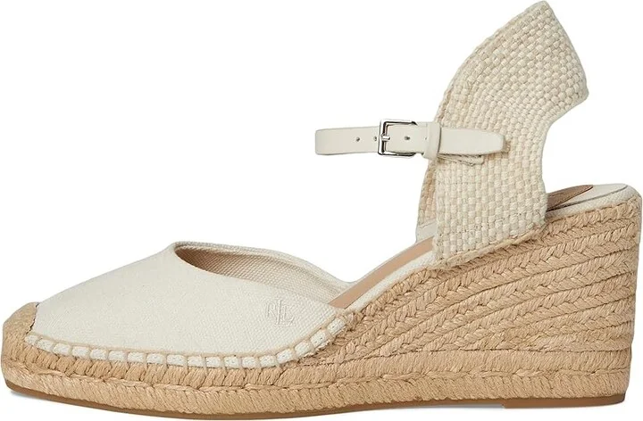 Lauren Ralph Lauren Robby Canvas Jute Espadrille Women's Sandals Soft White/Soft White/Natural : 9 B - Medium - Image 6