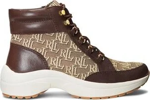 Lauren Ralph Lauren Rylee Monogram Jacquard High-top Sneaker Woman Sneakers