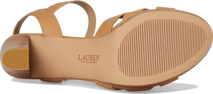 Lauren Ralph Lauren Soffia Nappa Leather Sandals Women's Sandals Buff : 9 B - Medium, Leather/Rubber - Image 3