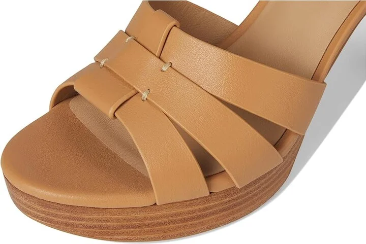 Lauren Ralph Lauren Soffia Nappa Leather Sandals Women's Sandals Buff : 9 B - Medium, Leather/Rubber - Image 7
