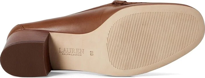Lauren Ralph Lauren Winslet Pumps High Women's Heels Deep Saddle Tan : 7 B - Medium, Leather - Image 3