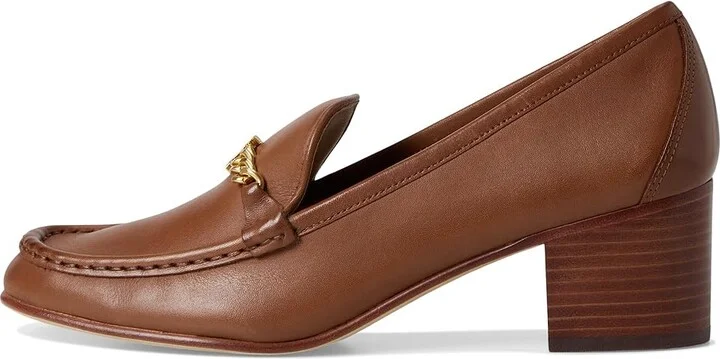 Lauren Ralph Lauren Winslet Pumps High Women's Heels Deep Saddle Tan : 7 B - Medium, Leather - Image 6