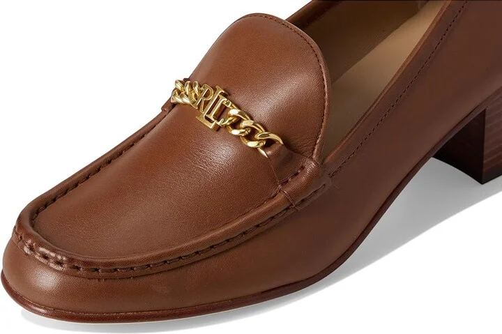 Lauren Ralph Lauren Winslet Pumps High Women's Heels Deep Saddle Tan : 7 B - Medium, Leather - Image 7