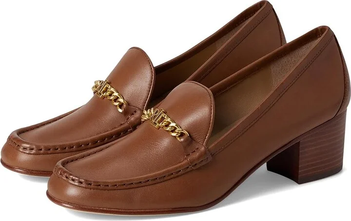Lauren Ralph Lauren Winslet Pumps High Women's Heels Deep Saddle Tan : 7 B - Medium, Leather