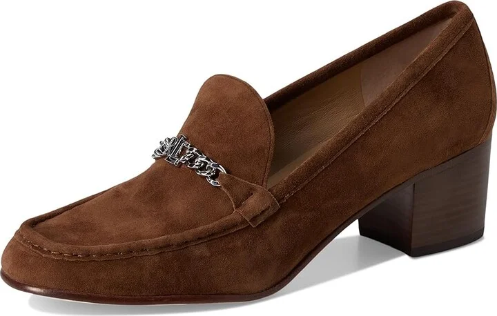 Lauren Ralph Lauren Winslet Pumps High Women's Heels Tobacco : 9 B - Medium, Leather - Image 5