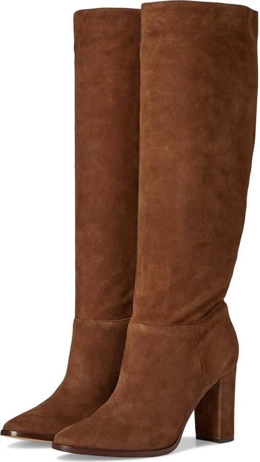 Lauren Ralph Lauren Women's Artizan Suede Tall Boots Tobacco 6.5 Medium