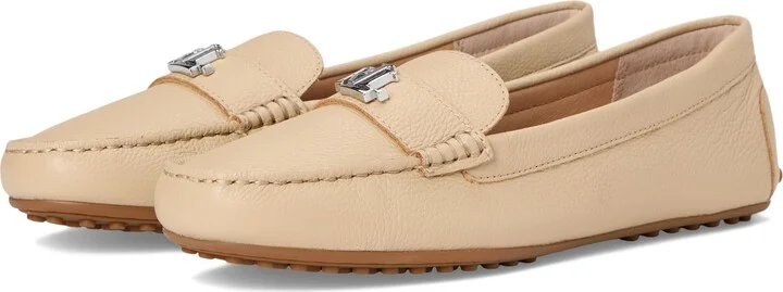 Lauren Ralph Lauren Women's Barnsbury Pebbled Leather Driver Sand Dune 8.5 Medium