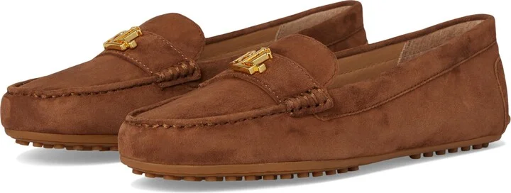 Lauren Ralph Lauren Women's Barnsbury Suede Loafer Tobacco 5 Medium