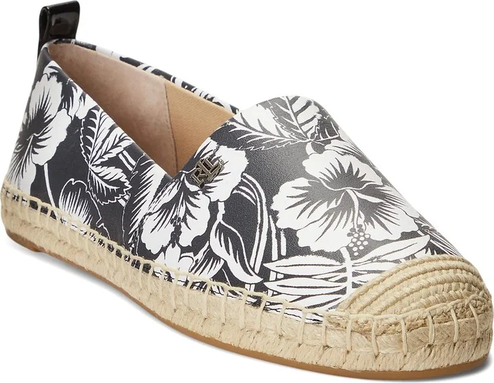 Lauren Ralph Lauren Women's Cameryn III Floral Leather Espadrille