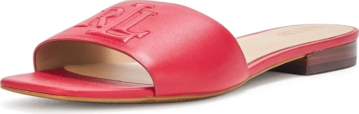 Lauren Ralph Lauren Women's Everley Nappa Leather Slide Sandal