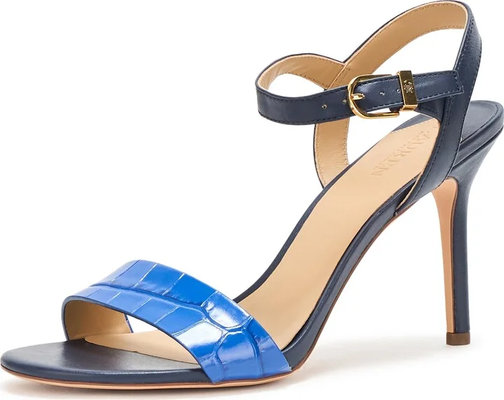 Lauren Ralph Lauren Women's Gwen Two-Tone Leather Sandal