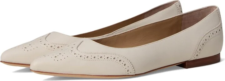Lauren Ralph Lauren Women's Loraine Nappa Leather Ballet Flat Soft White/Soft White 11 Medium