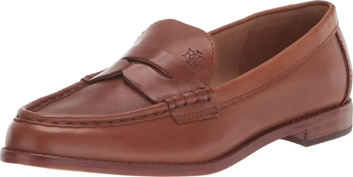 Lauren Ralph Lauren Wynnie Loafer Deep Saddle Tan 5 B (M)