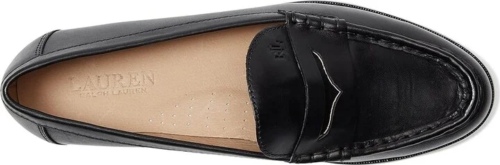 Lauren Ralph Lauren Wynnie Loafer Women's Shoes Black : 10 B - Medium, Leather - Image 2
