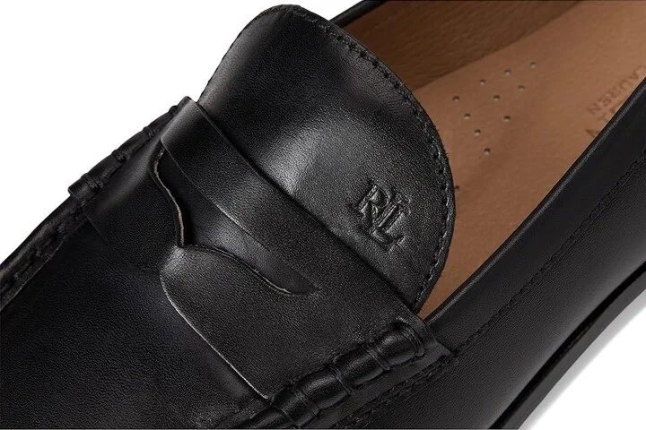 Lauren Ralph Lauren Wynnie Loafer Women's Shoes Black : 10 B - Medium, Leather - Image 7