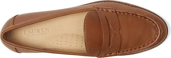 Lauren Ralph Lauren Wynnie Loafer Women's Shoes Deep Saddle Tan : 10 B - Medium, Leather - Image 2