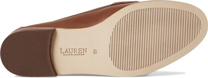 Lauren Ralph Lauren Wynnie Loafer Women's Shoes Deep Saddle Tan : 10 B - Medium, Leather - Image 3