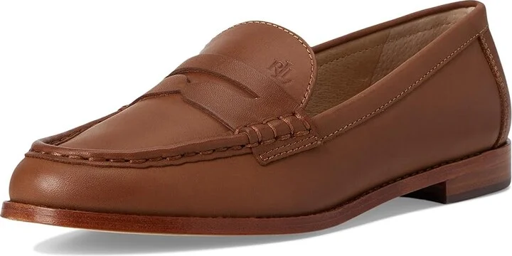 Lauren Ralph Lauren Wynnie Loafer Women's Shoes Deep Saddle Tan : 10 B - Medium, Leather - Image 5