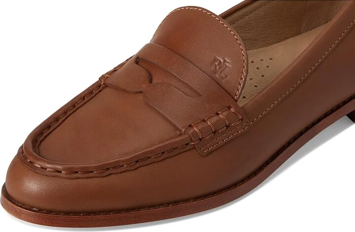 Lauren Ralph Lauren Wynnie Loafer Women's Shoes Deep Saddle Tan : 10 B - Medium, Leather - Image 7
