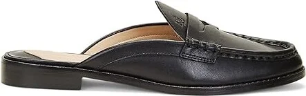 Lauren Ralph Lauren Wynnie Mule Women's Flat Shoes Black : 7 B - Medium, Leather - Image 4