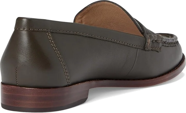 Lauren Ralph Lauren Wynnie Nappa Leather Loafer Women's Shoes Dark Olive : 8 B - Medium, Leather/Nappa - Image 4
