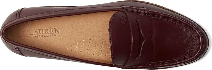 Lauren Ralph Lauren Wynnie Nappa Leather Loafer Women's Shoes Pinot Noir : 11 B - Medium, Leather/Nappa - Image 2