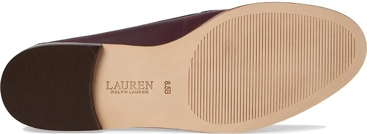 Lauren Ralph Lauren Wynnie Nappa Leather Loafer Women's Shoes Pinot Noir : 11 B - Medium, Leather/Nappa - Image 3