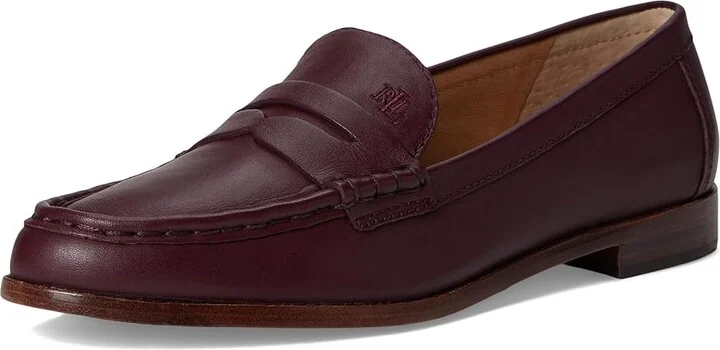 Lauren Ralph Lauren Wynnie Nappa Leather Loafer Women's Shoes Pinot Noir : 11 B - Medium, Leather/Nappa - Image 5