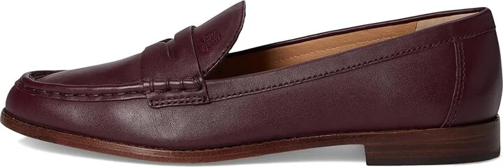 Lauren Ralph Lauren Wynnie Nappa Leather Loafer Women's Shoes Pinot Noir : 11 B - Medium, Leather/Nappa - Image 6
