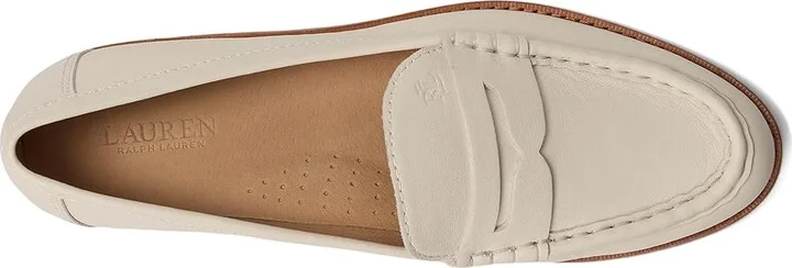 Lauren Ralph Lauren Wynnie Nappa Leather Loafers Women's Shoes Soft White : 5 B - Medium - Image 2