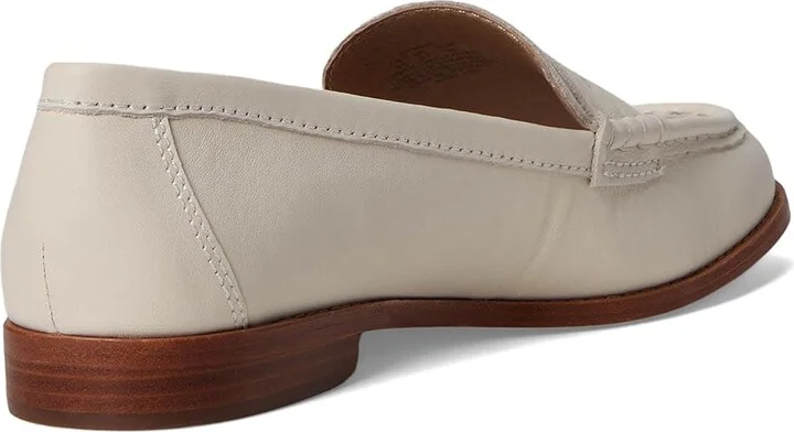 Lauren Ralph Lauren Wynnie Nappa Leather Loafers Women's Shoes Soft White : 5 B - Medium - Image 4