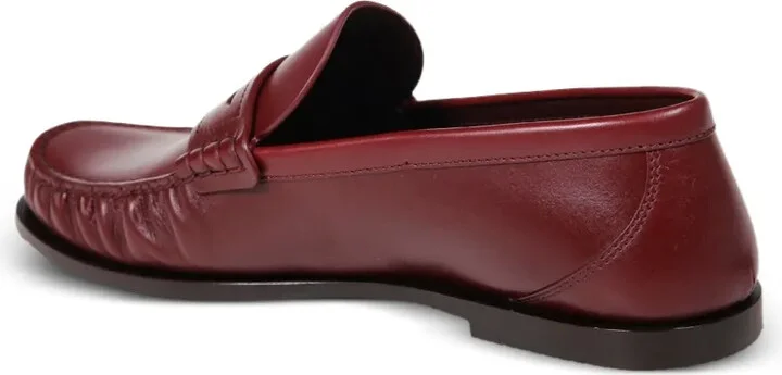 Laurent logo-plaque leather loafers - Image 4
