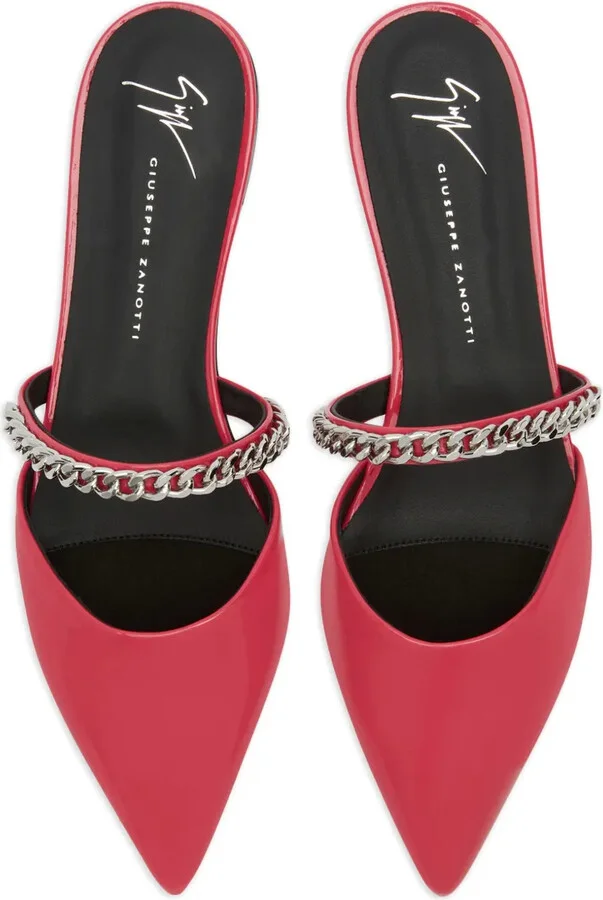 Laurette chain-detail flat mules - Image 4