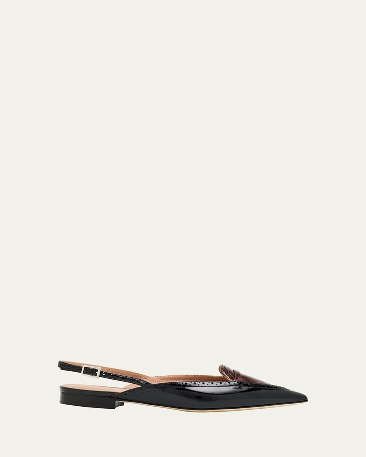 Laurie Pointed-Toe Slingback Ballerina Flats
